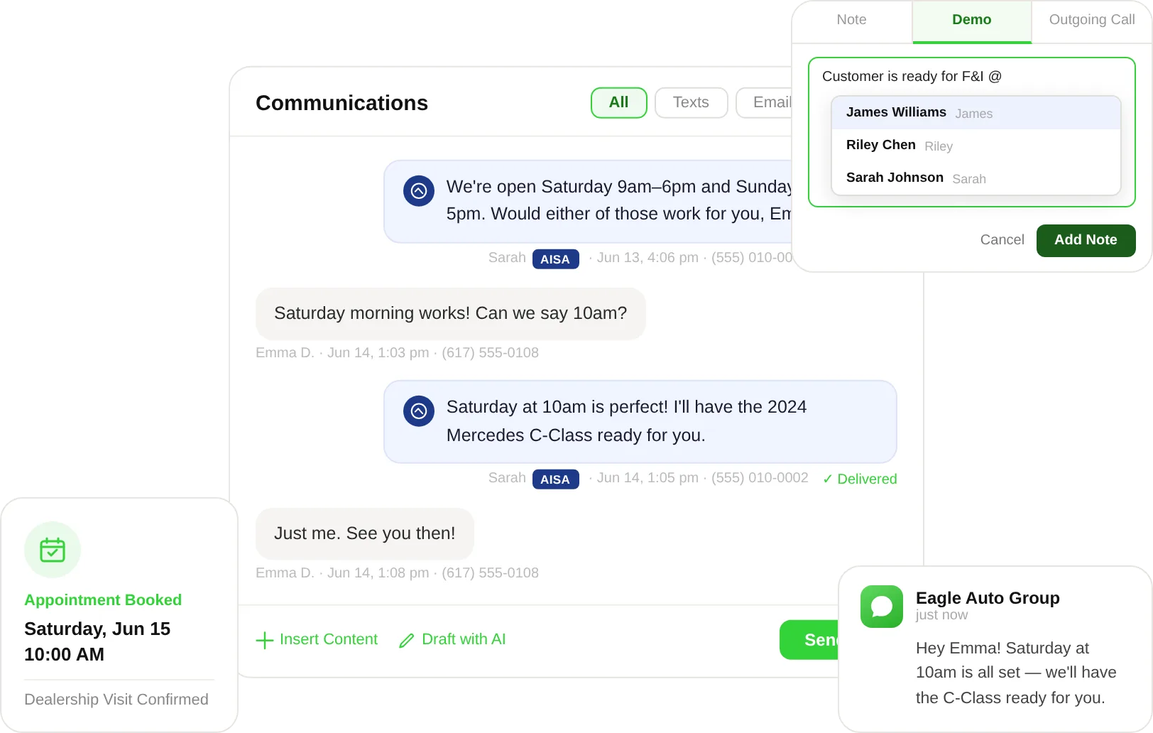 Text, Email & Call, All in One Place