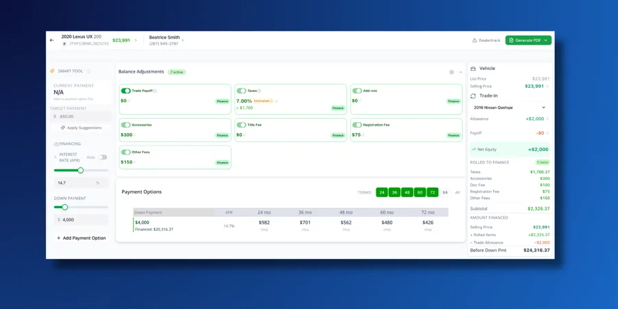 AutoRaptor Launches Desking & Payment Penciling Tool for Dealers